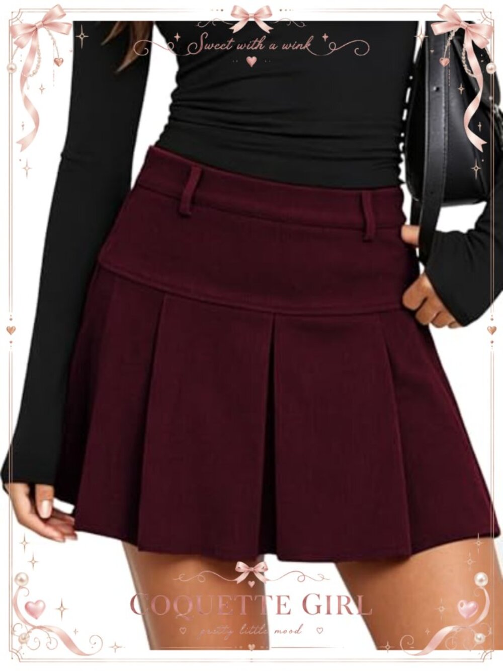 Corduroy Pleated Mini Skirt High Waisted A-Line Y2K Vintage